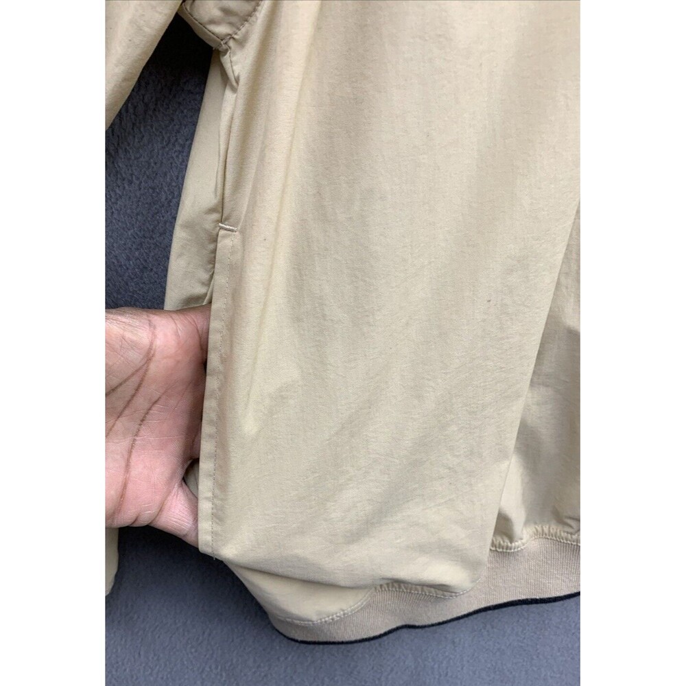 Scandia Woods V Neck Pullover Windbreaker Shirt Vesy Men Small Beige Zip Sleeves - Picture 12 of 14